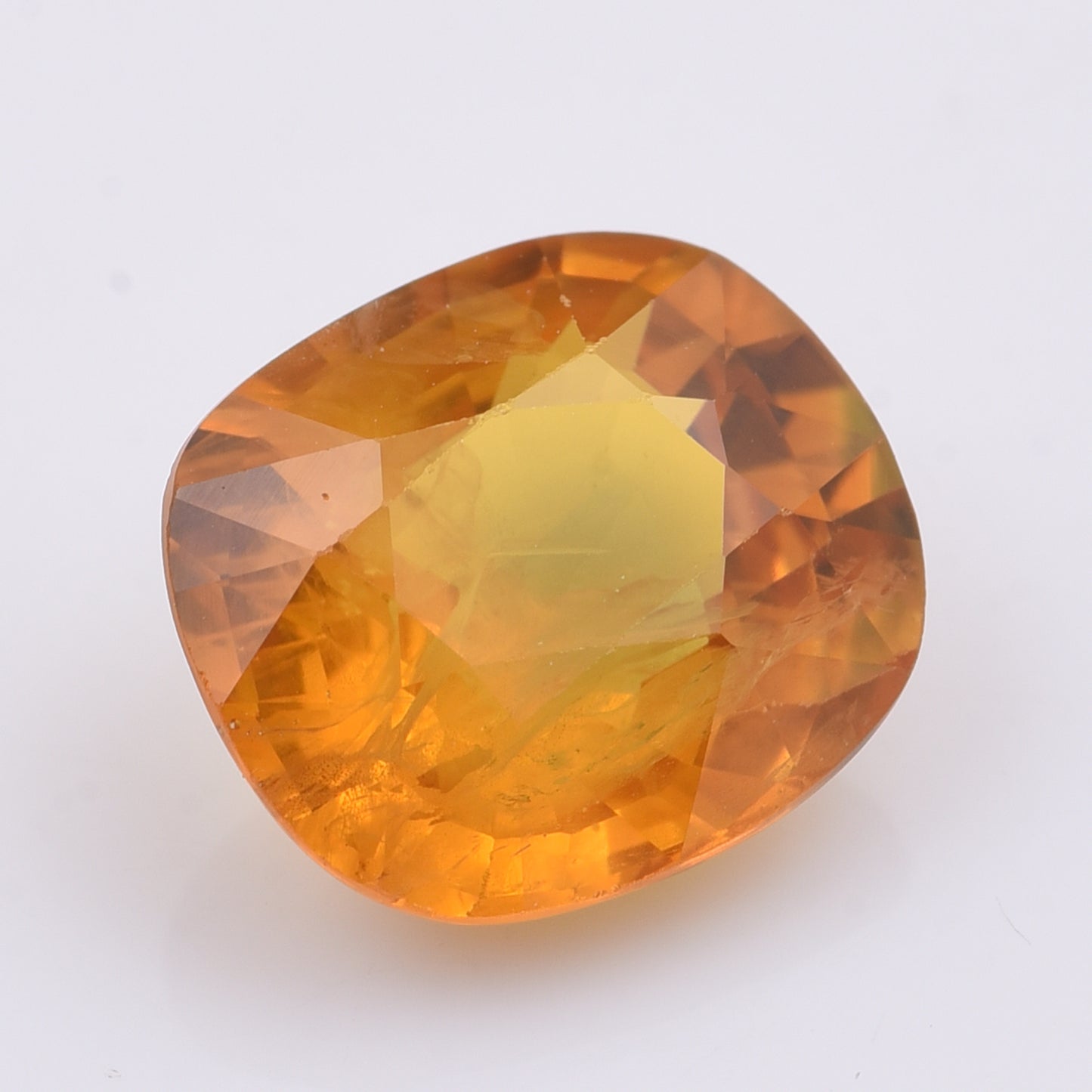 3.73 Natural Corundum Yellow Sapphire Rectangular Cushion Mixed Cut Gemstone