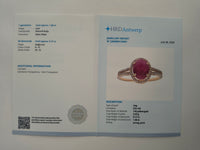 2.03 Ct Oval Natural Ruby 14K Gold Ring