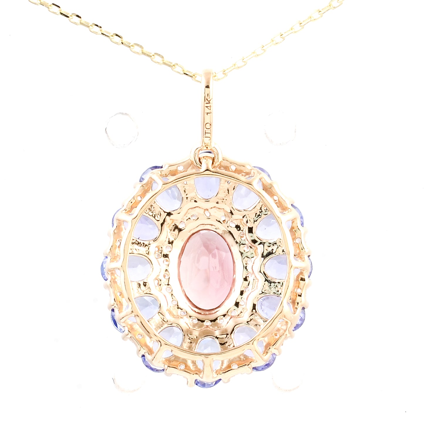 2.89 Ct Oval Tourmaline 14K Gold Pendant