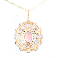 2.89 Ct Oval Tourmaline 14K Gold Pendant