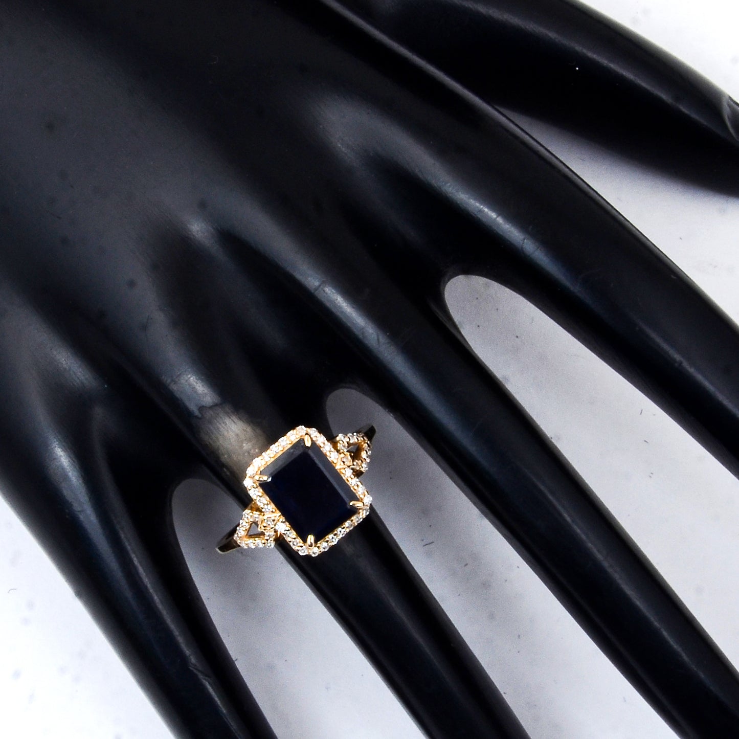 2.34 Ct Octagon Natural Sapphire 14K Gold Ring
