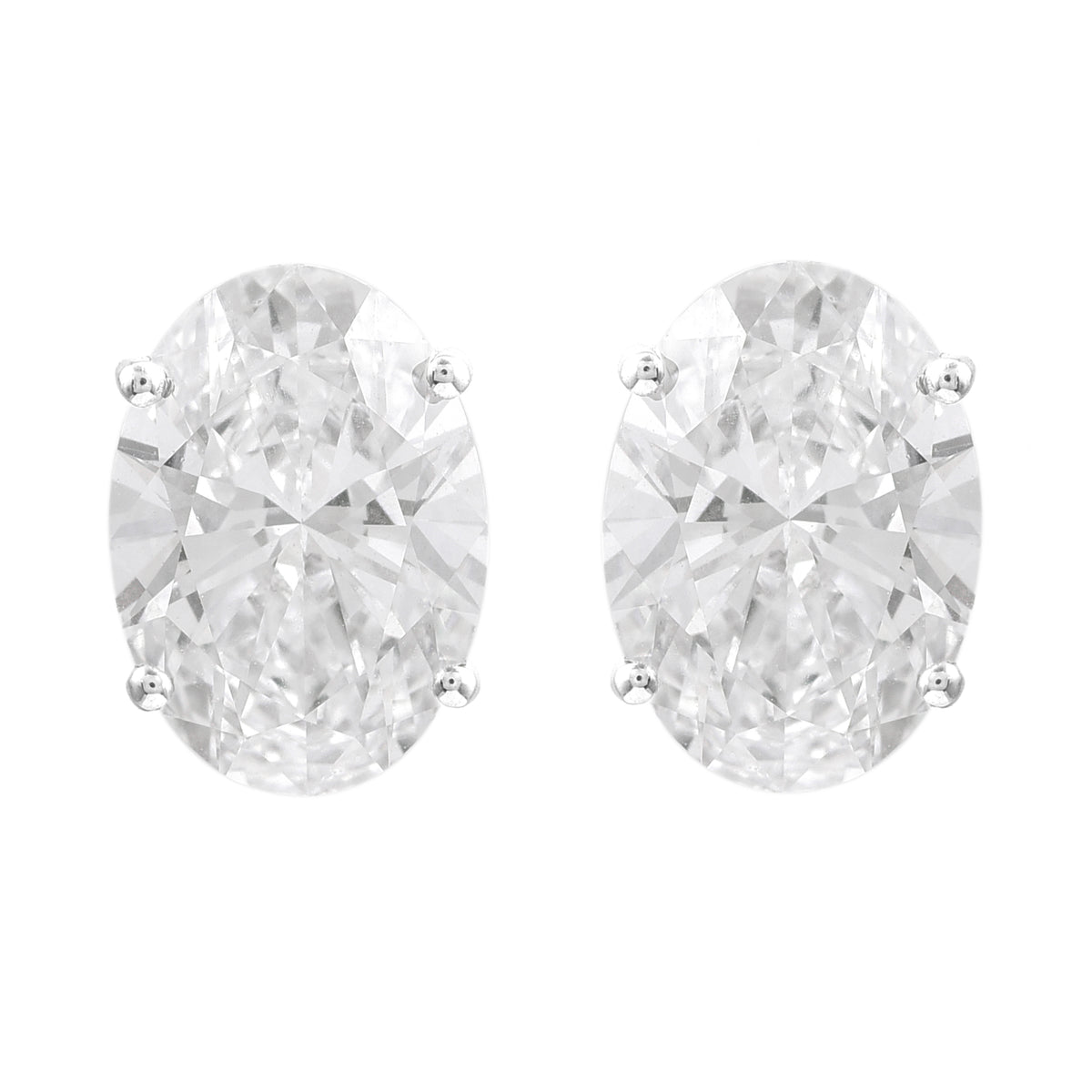 4.12 Carats Lab Grown Diamond 14K Gold Earrings