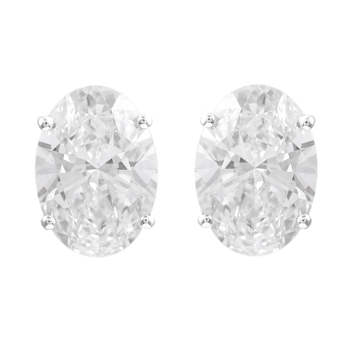4.12 Carats Lab Grown Diamond 14K Gold Earrings