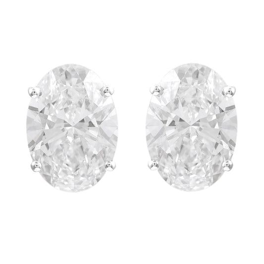 4.12 Carats Lab Grown Diamond 14K Gold Earrings