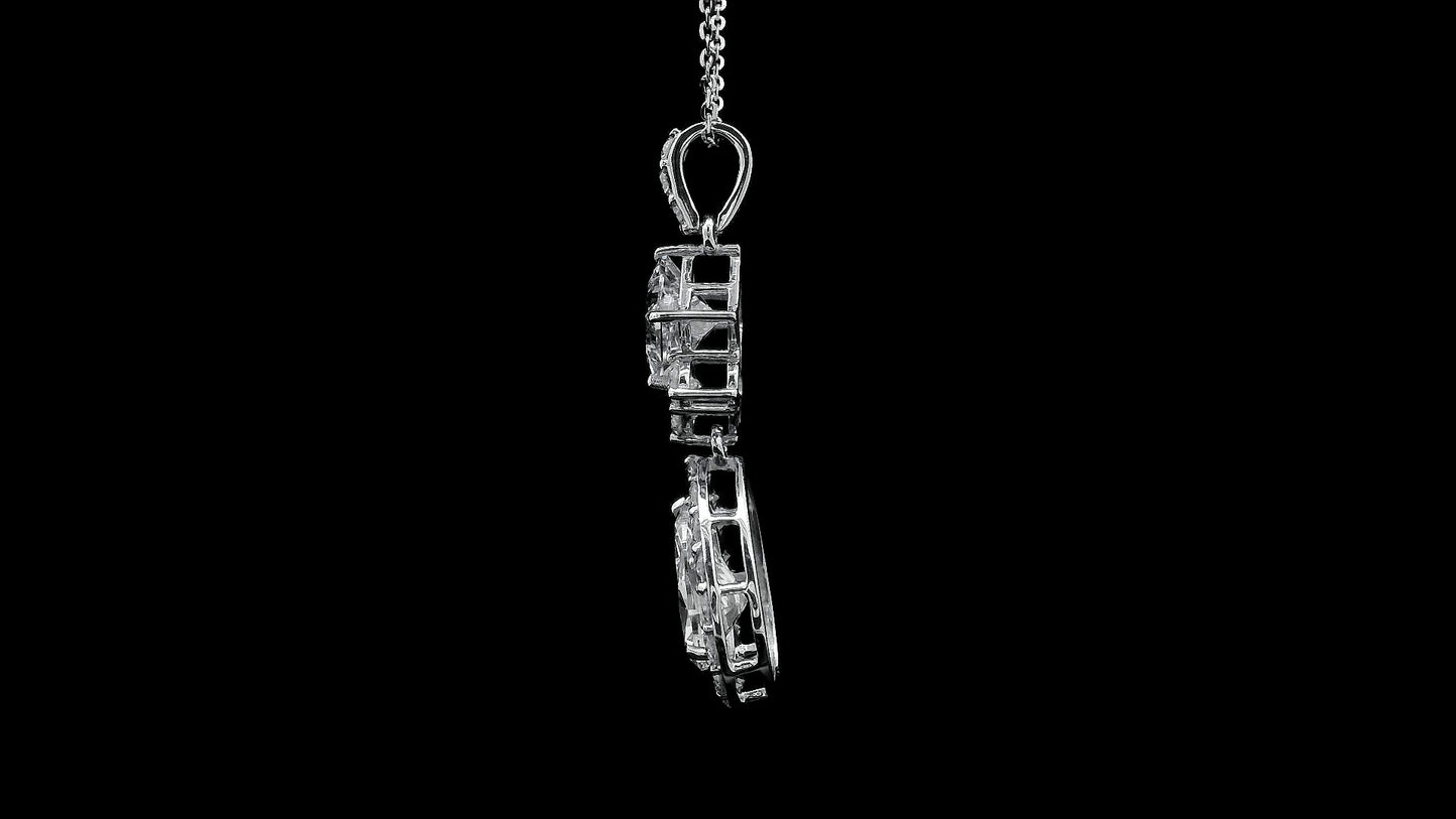 2.93 Carats Lab Grown Diamond 14K Gold Pendant