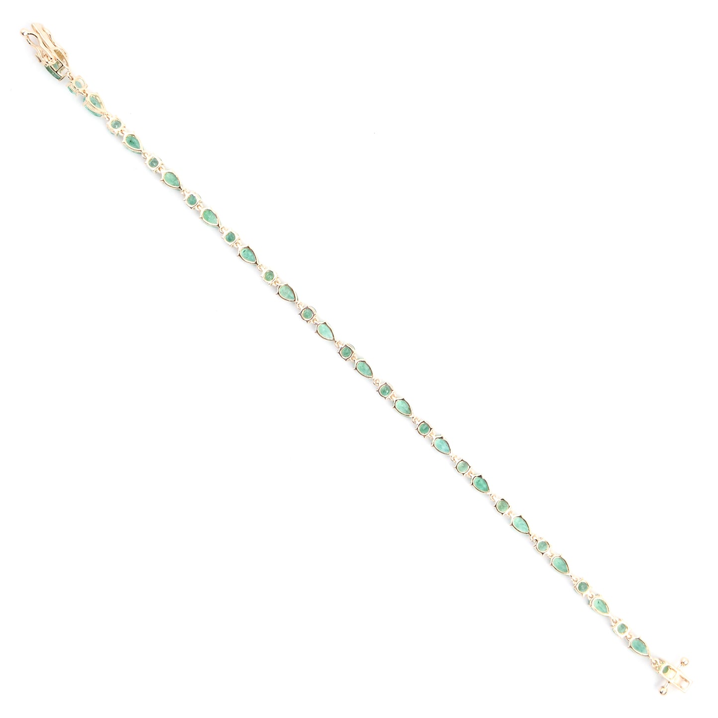 4.90 Ct Emerald 14K Gold Bracelet