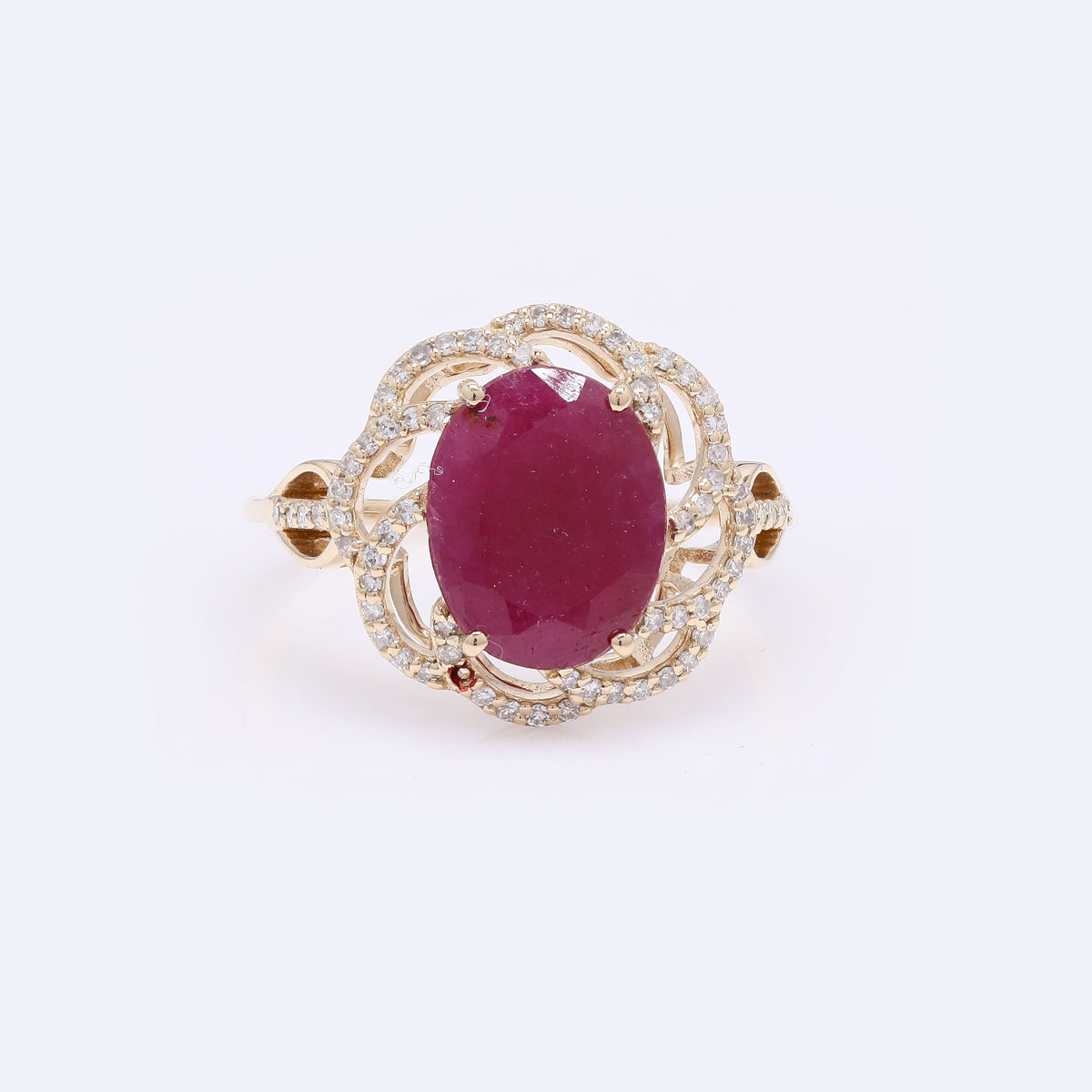 2.99 Ct Oval Ruby 14K Gold Ring