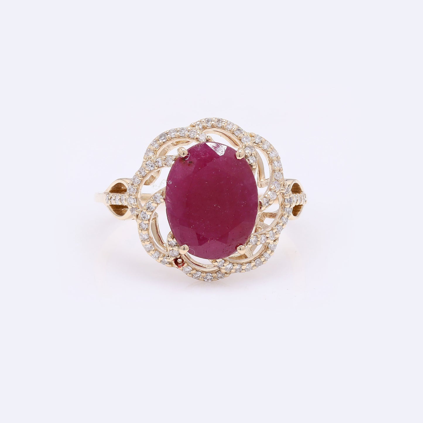 2.99 Ct Oval Ruby 14K Gold Ring