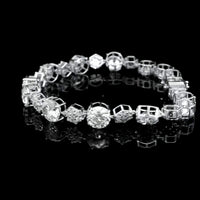 20.69 Ct Round Lab Grown Diamond 14K Gold Bracelet