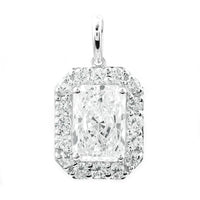 2.48 Carats Lab Grown Diamond 14K Gold Pendant