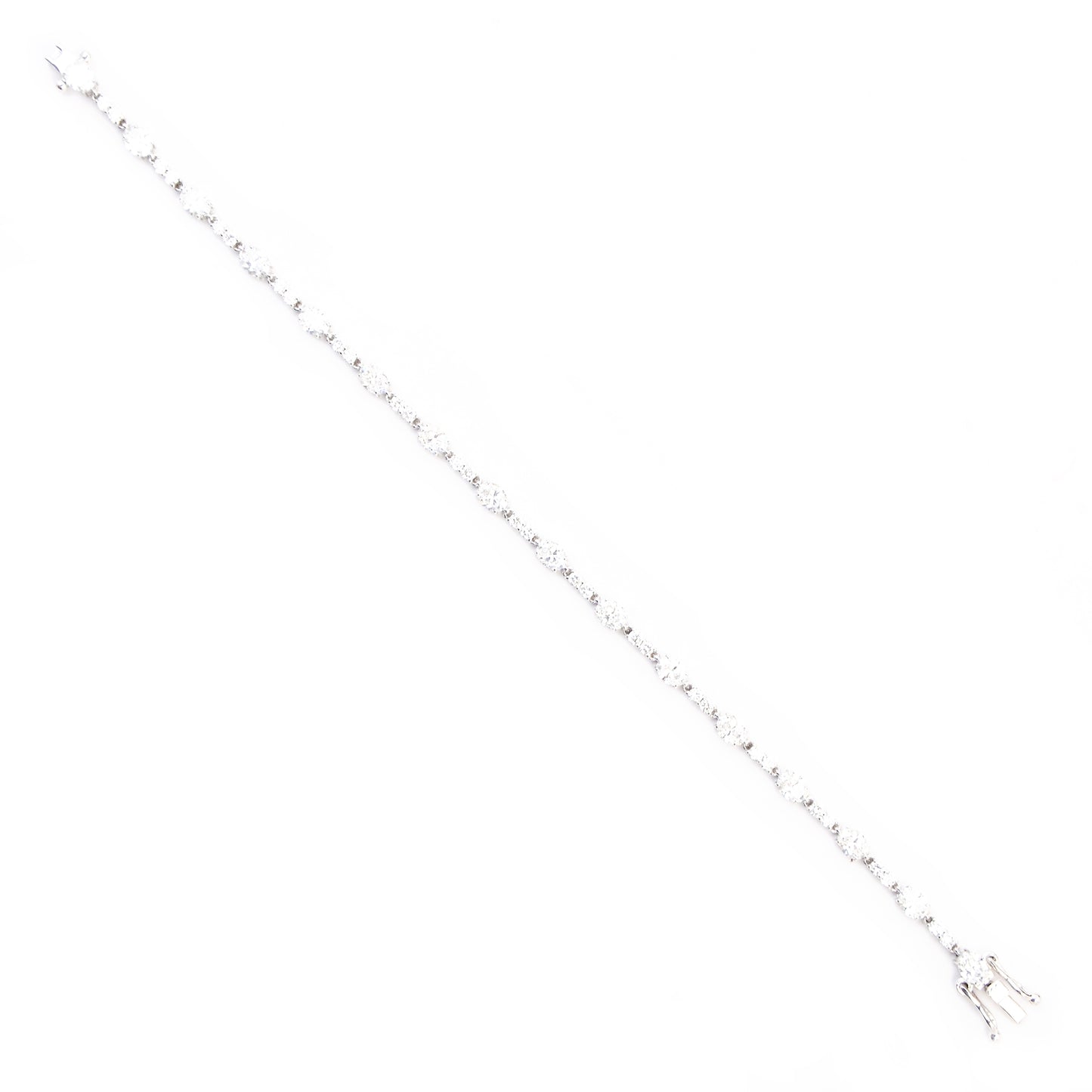 3.75 Carats Lab Grown Diamond 14K Gold Bracelet