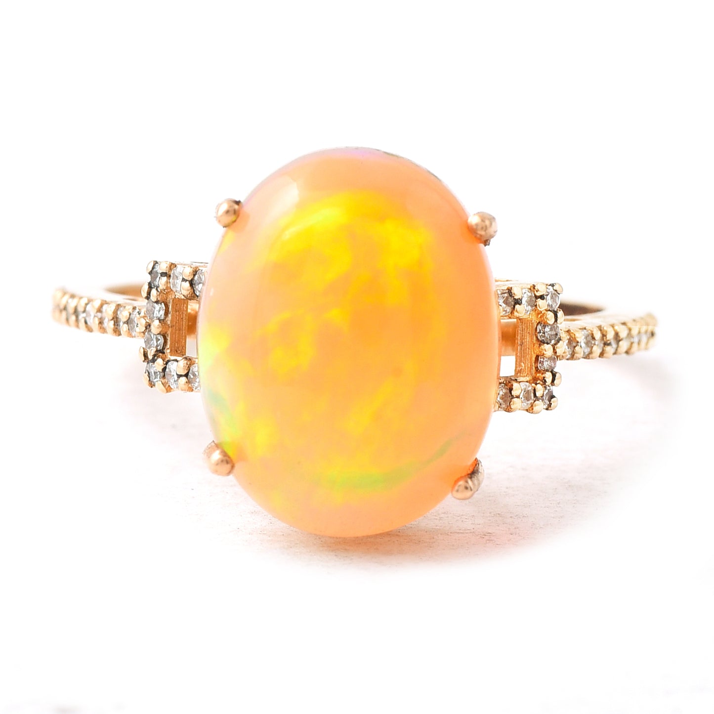 4.16 Ct Oval Opal 14K Gold Ring