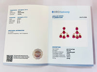 2.73 Ct Round Natural Ruby 14K Gold Earrings