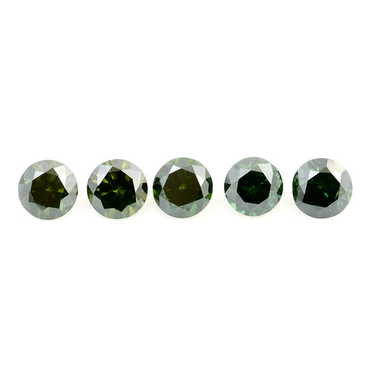 0.52 Green Diamond Round Loose Gemstone