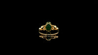 2.18 Ct Oval Natural Emerald 14K Gold Ring