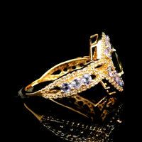 2.92 Ct Oval Tourmaline 14K Gold Ring