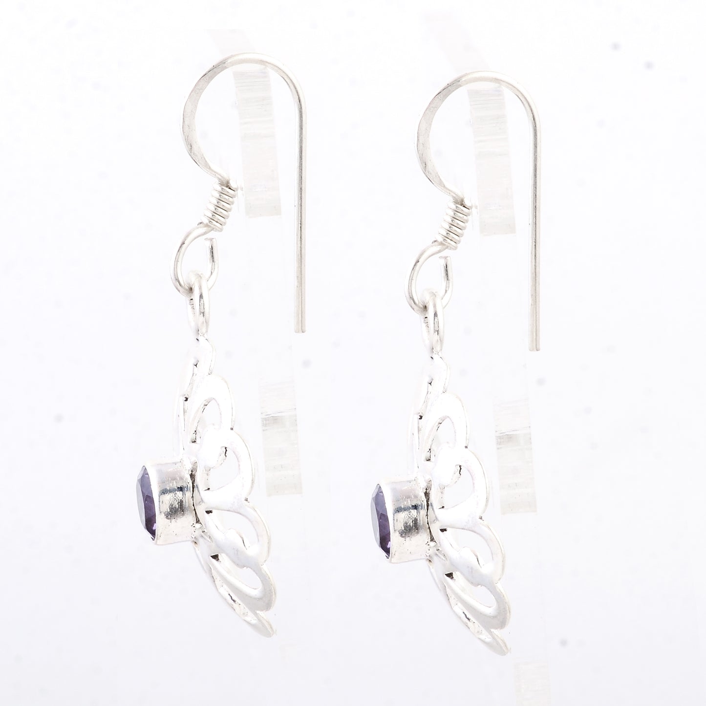 3.01 Ct Amethyst 925 Sterling Silver Earrings