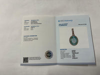 3.80 Ct Oval Mixed Cut Natural Emerald 14K Gold Pendant