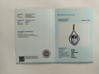 5.90 Ct Oval Mixed Cut Natural Aquamarine 14K Gold Pendant
