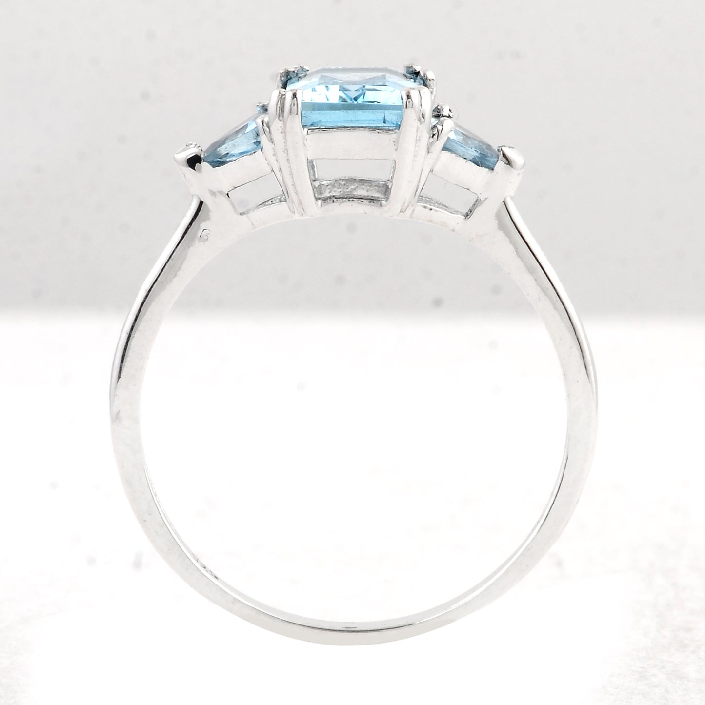 1.79 Ct Octagon Swiss Blue Topaz 925 Sterling Silver Ring
