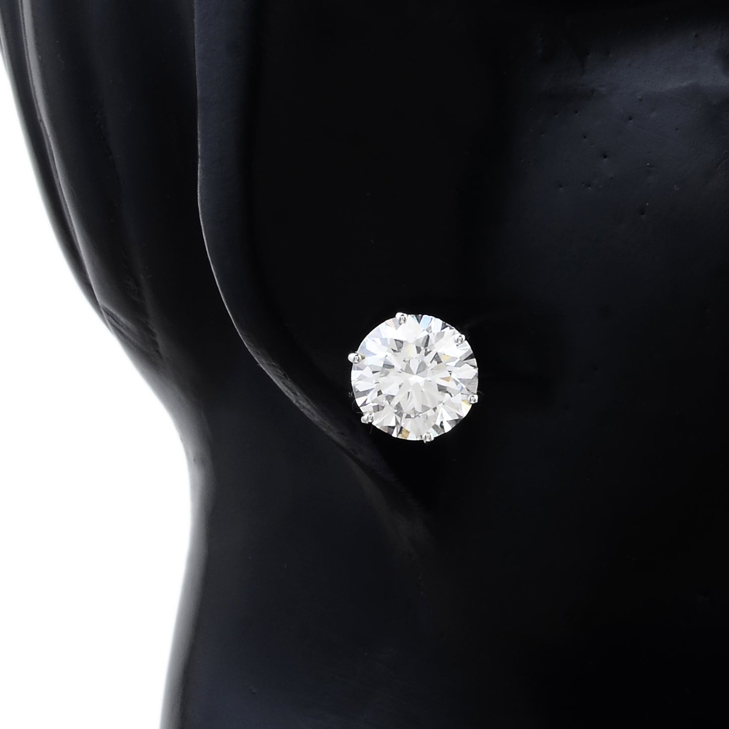 5.72 Carats Lab Grown Diamond 14K Gold Earrings