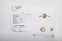 1.57 Ct Oval Mixed Cut Natural Corunum Sapphire 14K Gold Ring