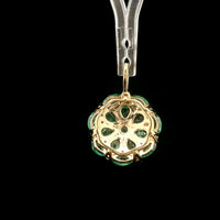 1.57 Ct Round Emerald 14K Gold Pendant