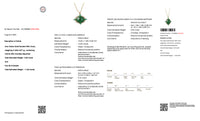 11.58 Ct Oval Natural Beryl Emerald 14K Gold Pendant