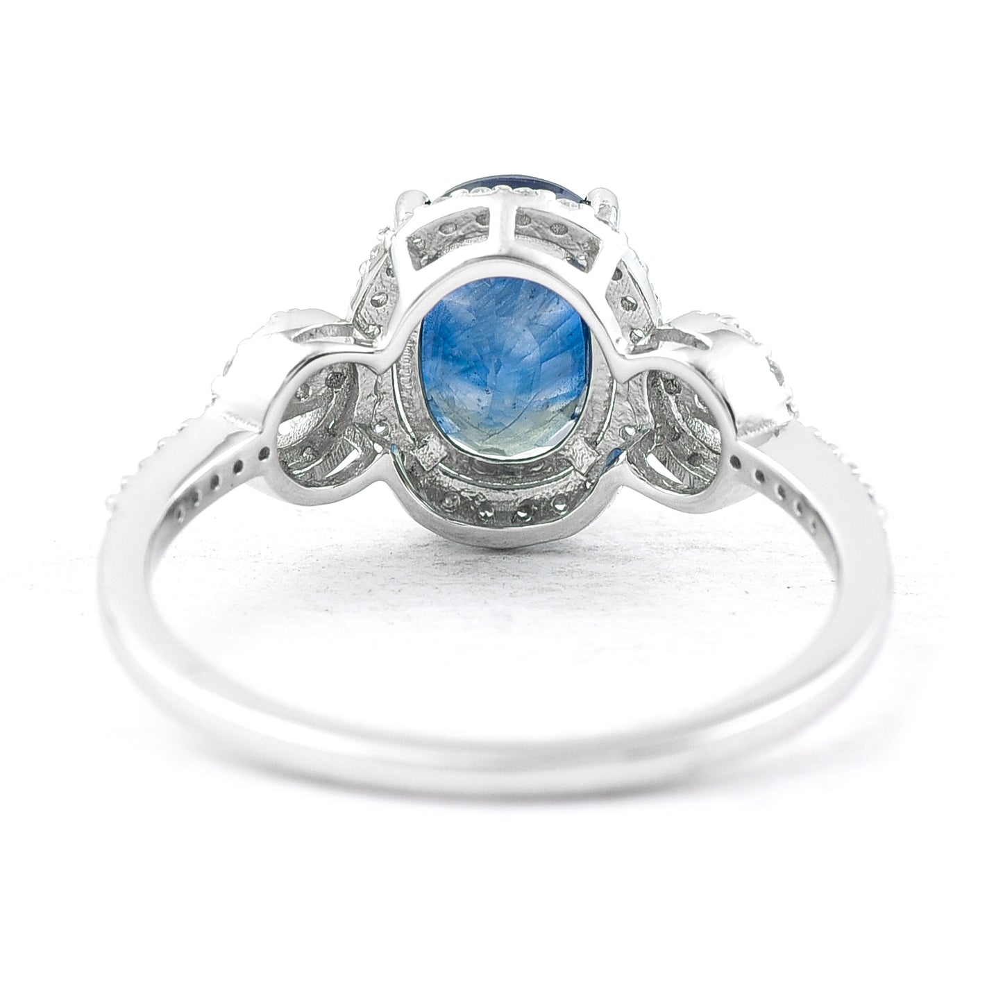 2.48 Ct Oval Mixed Cut Natural Sapphire 950 Platinum Ring