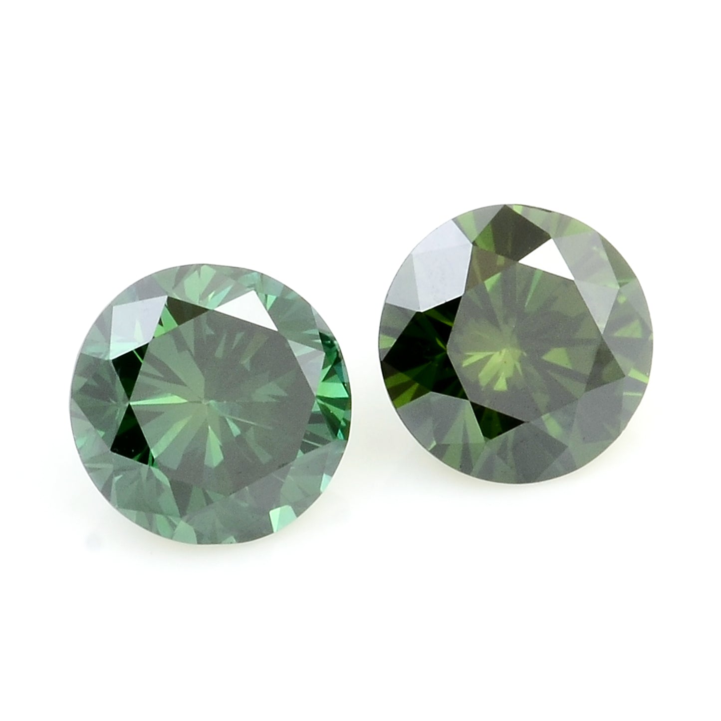 0.43 Green Diamond Round Loose Gemstone