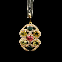 1.33 Ct Oval Tourmaline 14K Gold Pendant