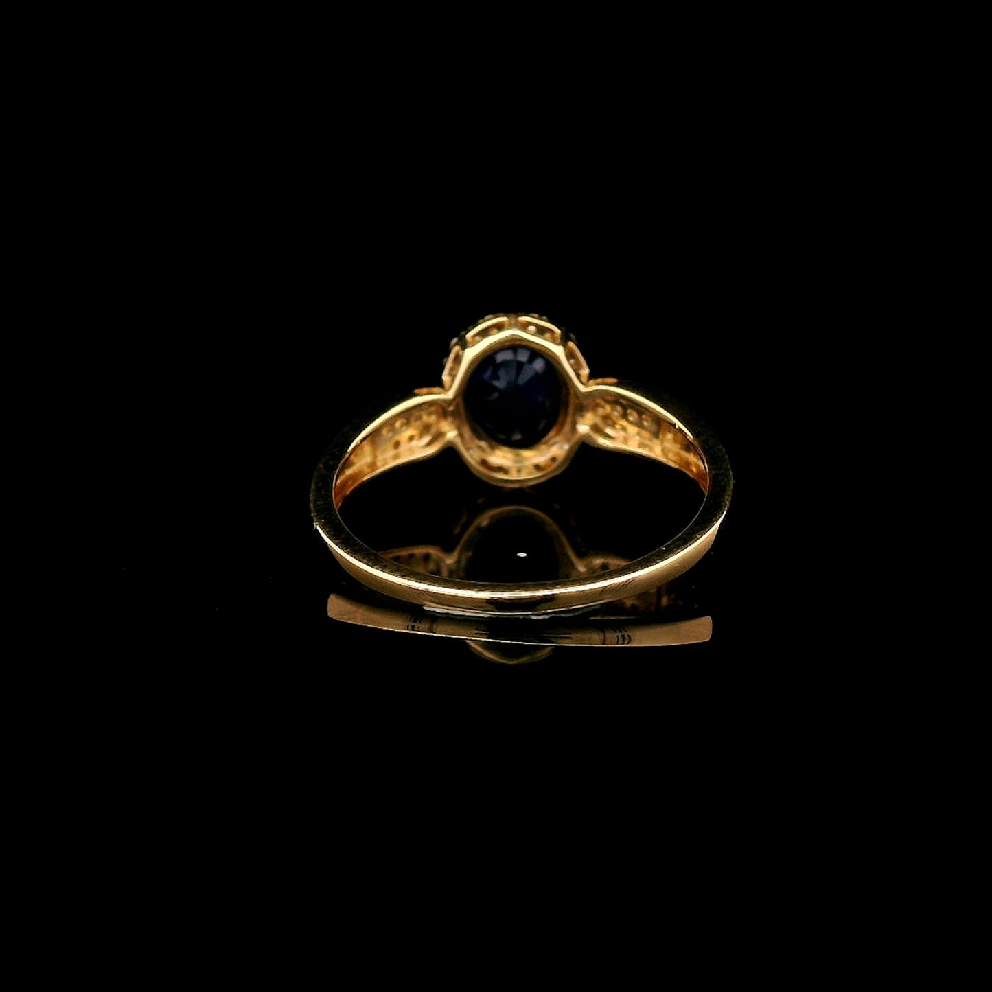 1.84 Ct Oval Mixed Cut Natural Sapphire 14K Gold Ring