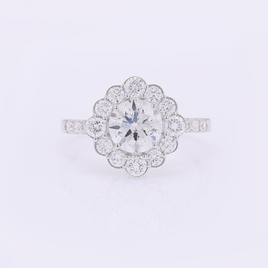 2.08 Carats Lab Grown Diamond 14K Gold Ring
