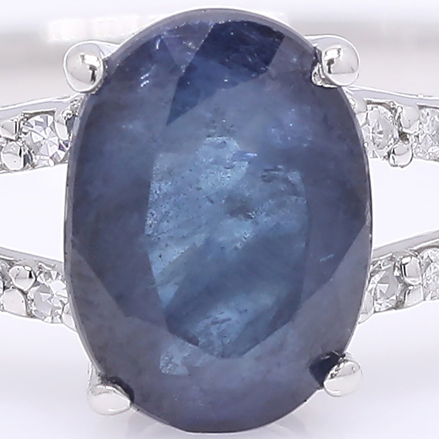 1.54 Ct Oval Mixed Cut Natural Sapphire 950 Platinum Ring