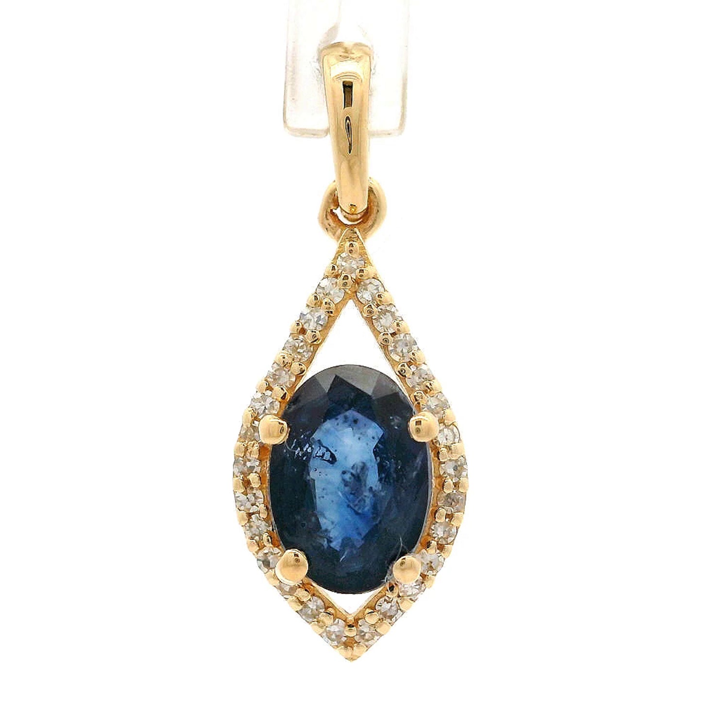 1.36 Ct Oval Sapphire 14K Gold Pendant