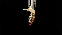 3.04 Ct Square Rubellite 14K Gold Earrings