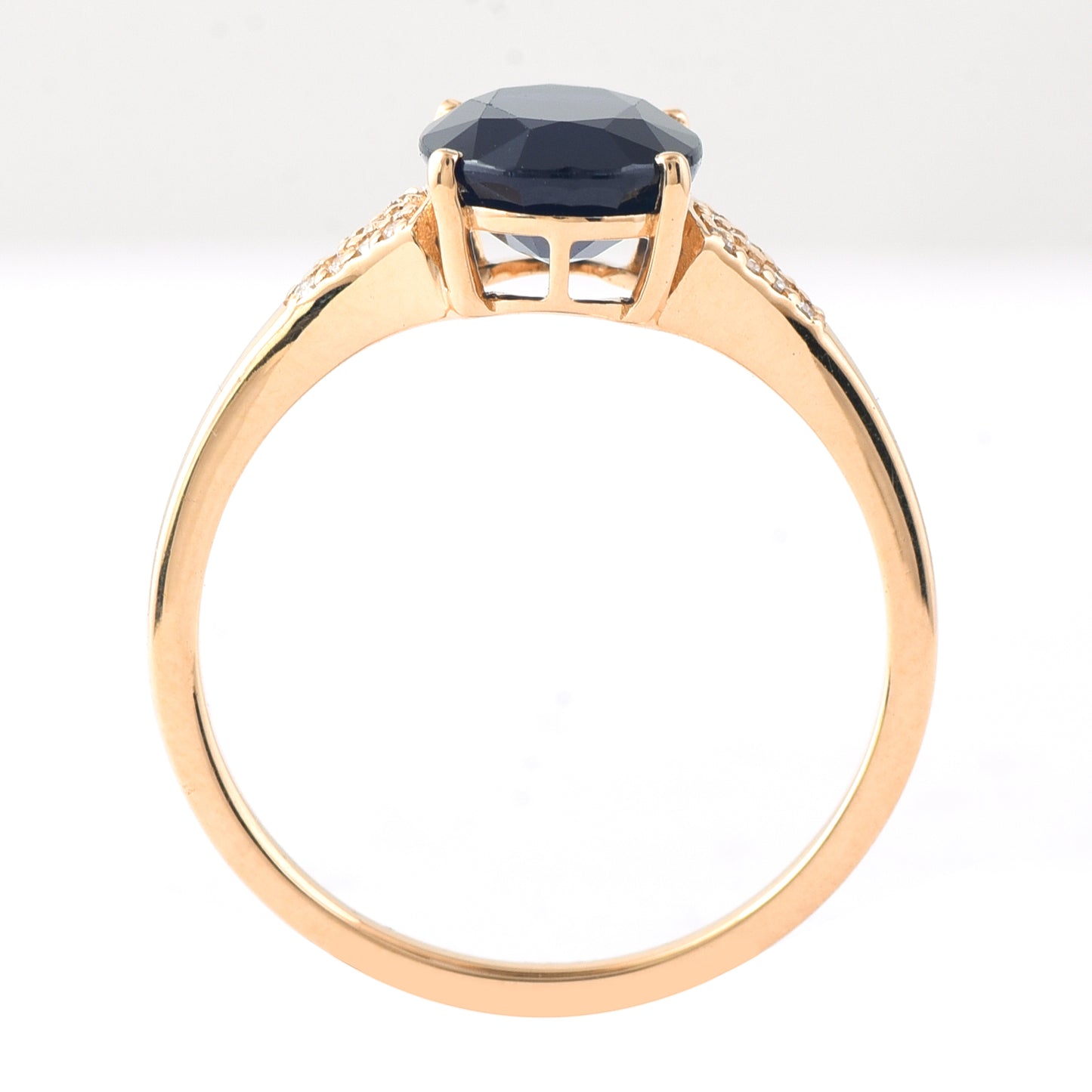 2.49 Ct Oval Mixed Cut Natural Sapphire 14K Gold Ring