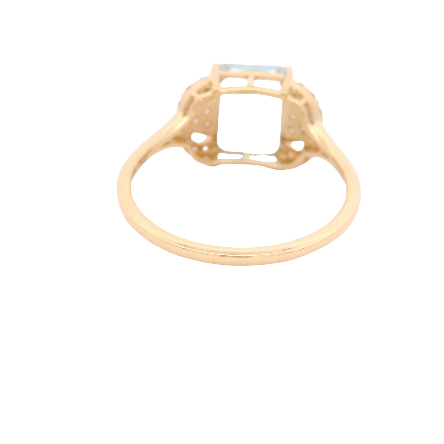 1.97 Ct Octagon Aquamarine 14K Gold Ring