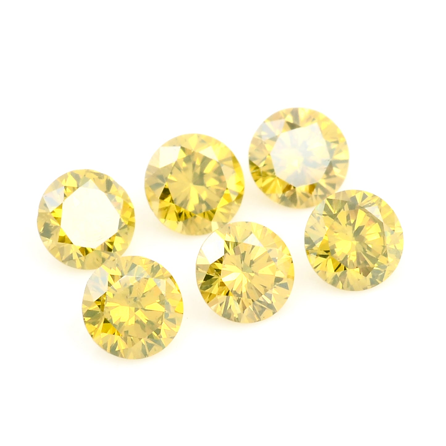 0.89 Yellow Diamond Round Loose Gemstone