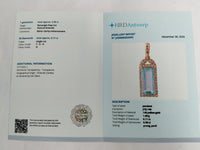 1.09 Ct Rectangle Step Cut Natural Emerald 14K Gold Pendant