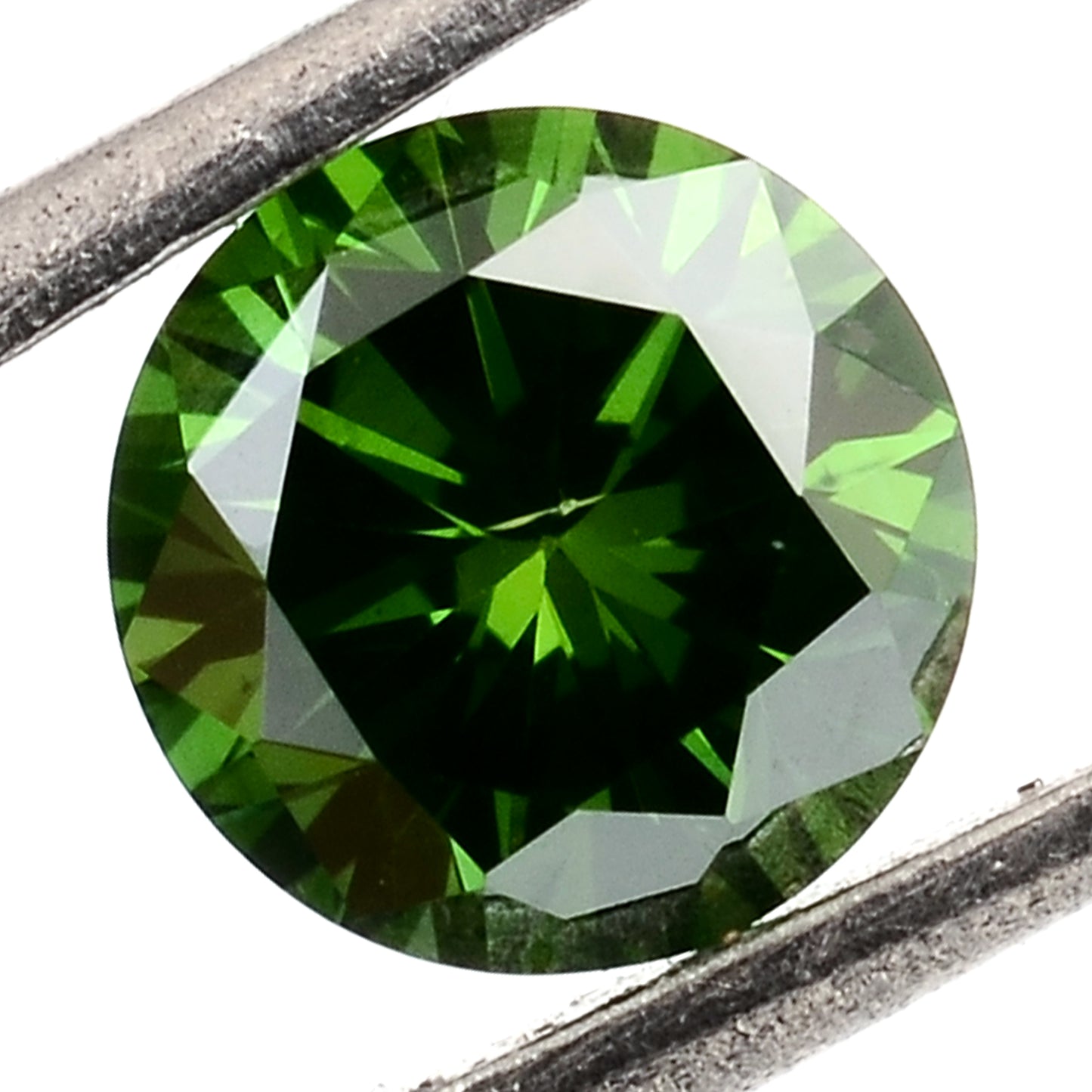 0.76 Green Diamond Round Loose Gemstone