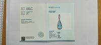 2.15 Ct Pear Mixed Cut Natural Aquamarine 14K Gold Pendant