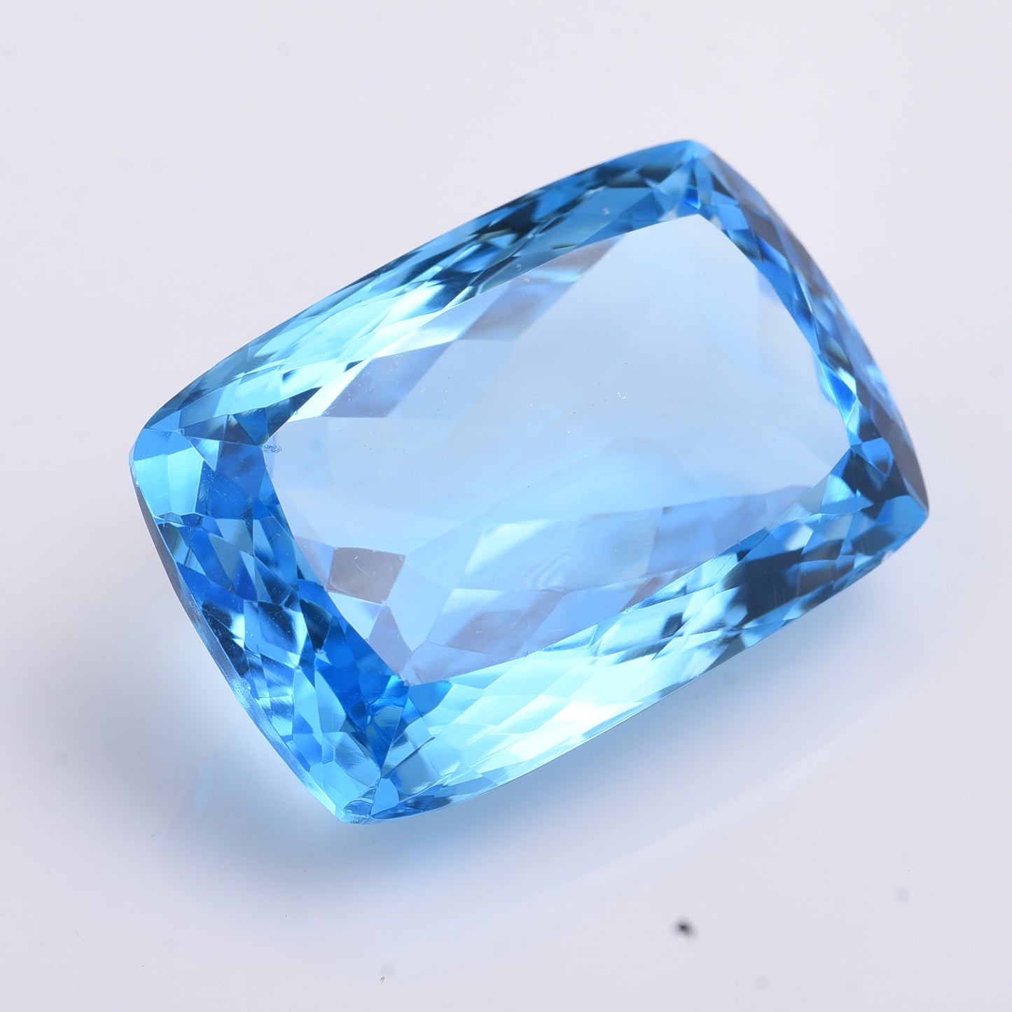 61.47 Natural Topaz Blue Topaz Rectangular Cushion Mixed Cut Gemstone
