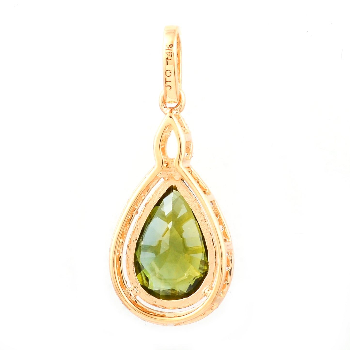 2.58 Ct Pear Mixed Cut Natural Yellow Sapphire 14K Gold Pendant