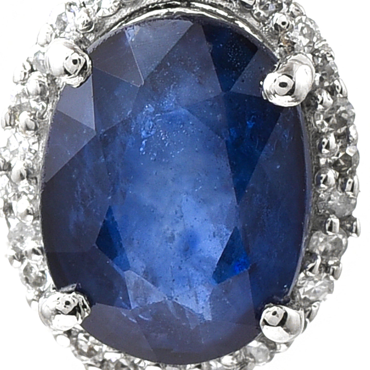 1.85 Ct Oval Sapphire 950 Platinum Pendant