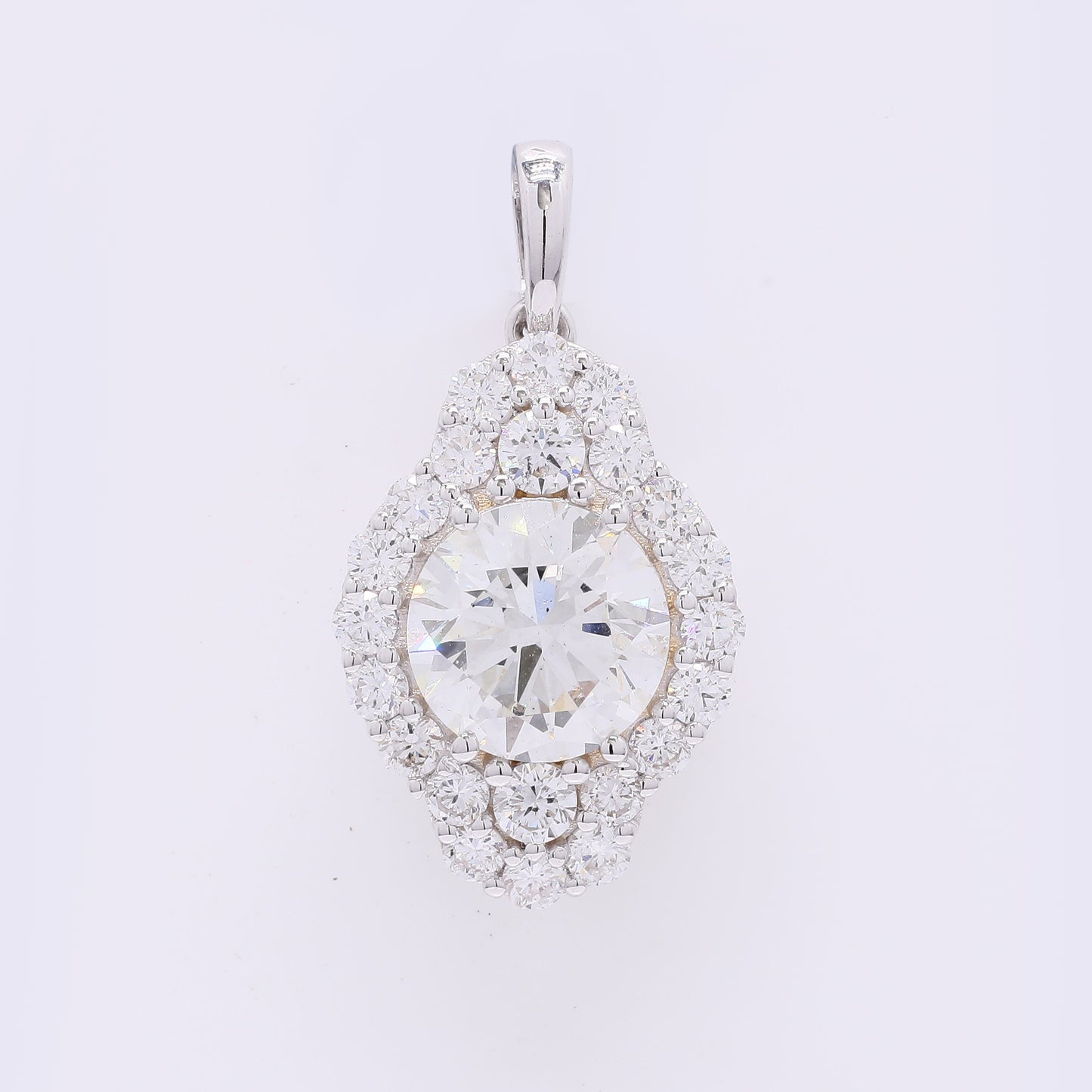 2.26 Carats Lab Grown Diamond 14K Gold Pendant