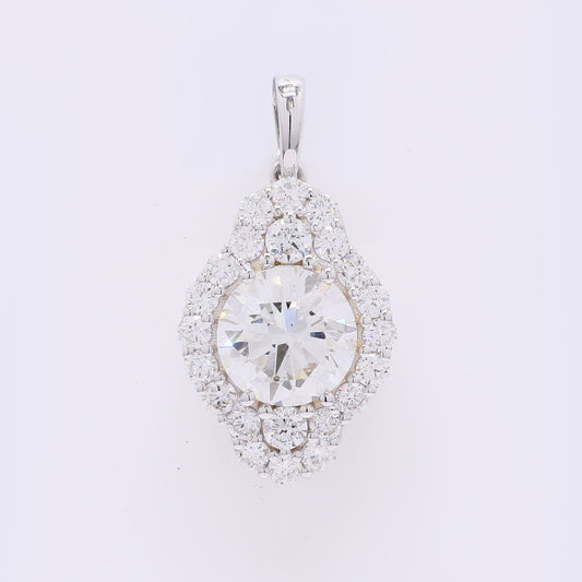 2.26 Carats Lab Grown Diamond 14K Gold Pendant