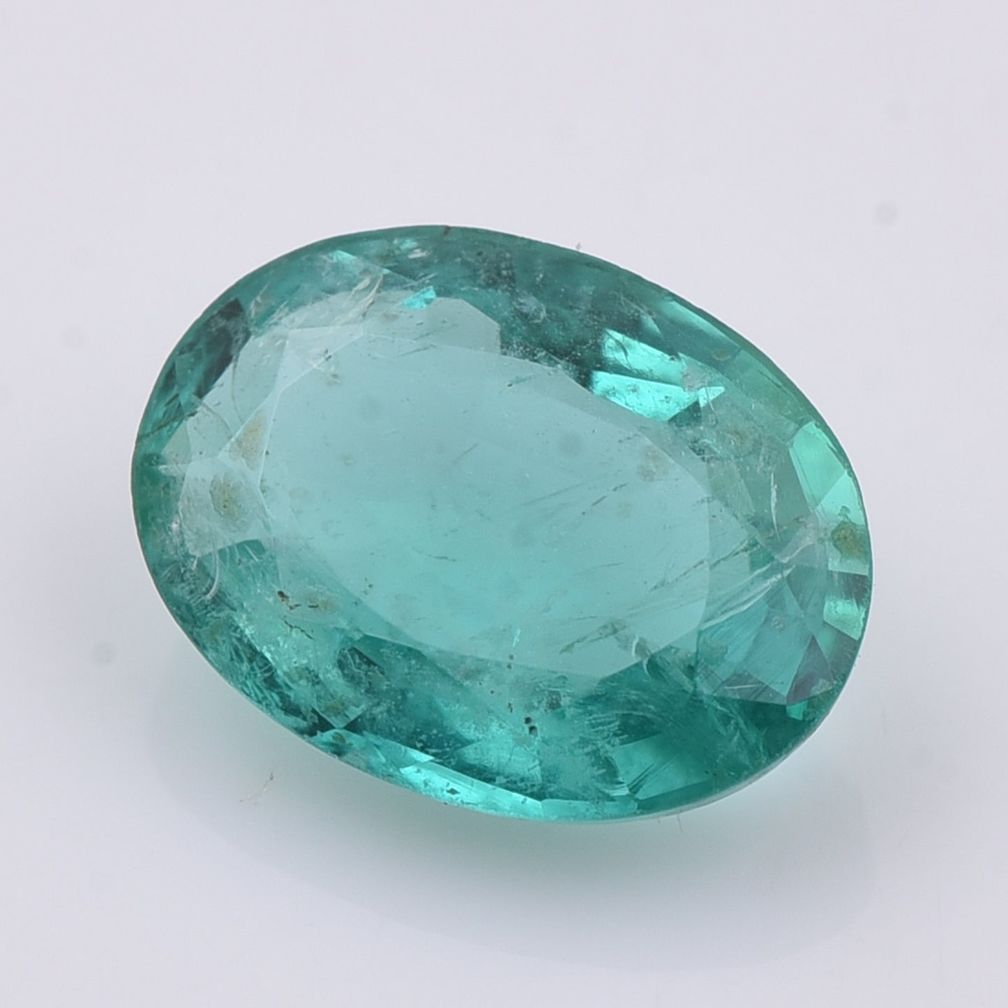 1.45 Natural Beryl Emerald Oval Mixed Cut Gemstone