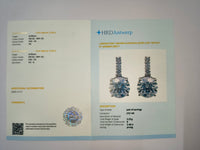 3.48 Carats Lab Grown Diamond 14K Gold Earrings