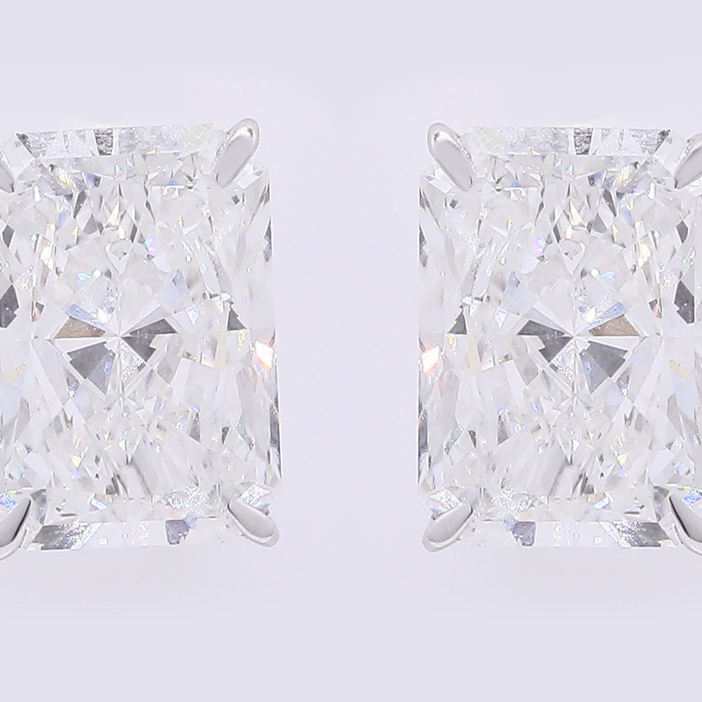 3.83 Carats Lab Grown Diamond 14K Gold Earrings